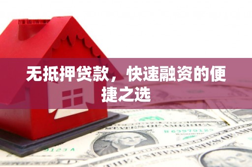 沿河无抵押贷款，快速融资的便捷之选