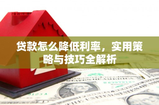 沿河贷款怎么降低利率，实用策略与技巧全解析
