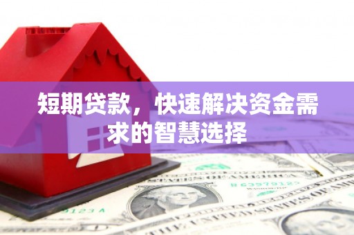 沿河短期贷款，快速解决资金需求的智慧选择