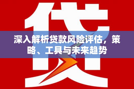 沿河深入解析贷款风险评估，策略、工具与未来趋势