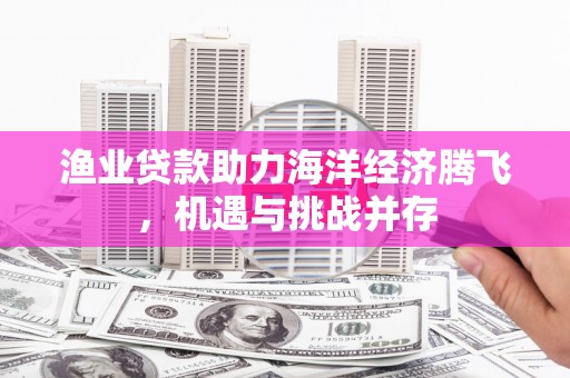 沿河渔业贷款助力海洋经济腾飞，机遇与挑战并存