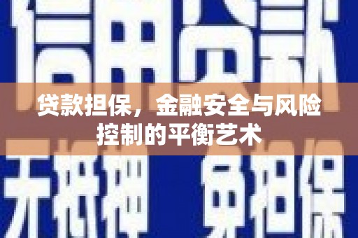 沿河贷款担保，金融安全与风险控制的平衡艺术