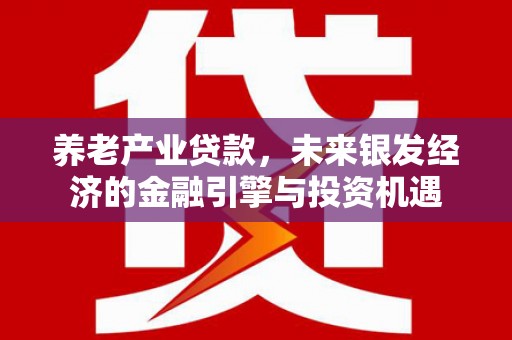 沿河养老产业贷款，未来银发经济的金融引擎与投资机遇