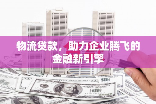 沿河物流贷款，助力企业腾飞的金融新引擎
