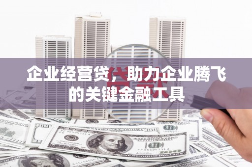 沿河企业经营贷，助力企业腾飞的关键金融工具