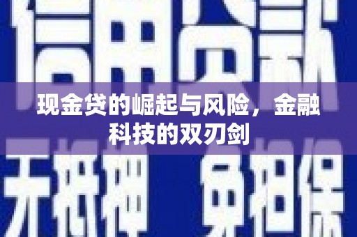 沿河现金贷的崛起与风险，金融科技的双刃剑