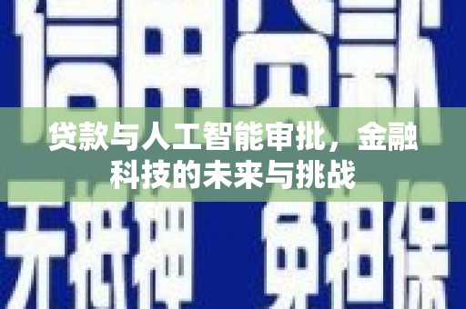 沿河贷款与人工智能审批，金融科技的未来与挑战