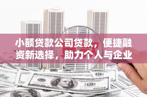 沿河小额贷款公司贷款，便捷融资新选择，助力个人与企业成长