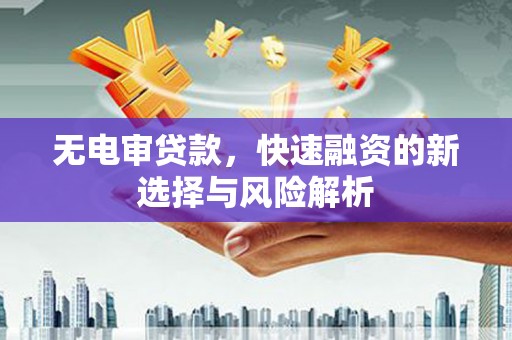 沿河无电审贷款，快速融资的新选择与风险解析