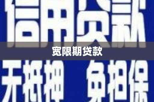 沿河宽限期贷款