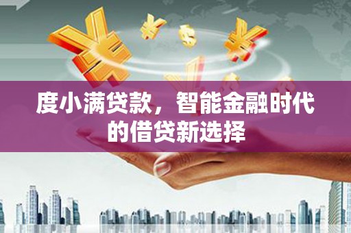 沿河度小满贷款，智能金融时代的借贷新选择