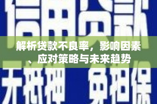 沿河解析贷款不良率，影响因素、应对策略与未来趋势