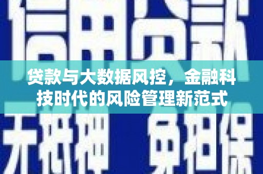 沿河贷款与大数据风控，金融科技时代的风险管理新范式