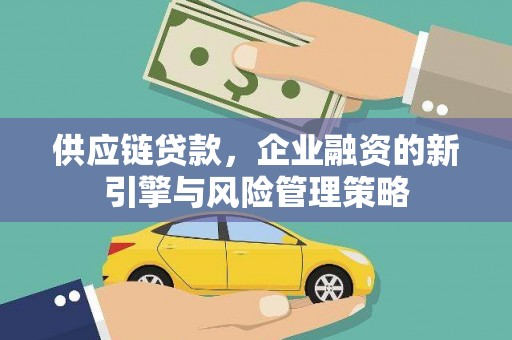 沿河供应链贷款，企业融资的新引擎与风险管理策略
