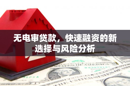 沿河无电审贷款，快速融资的新选择与风险分析