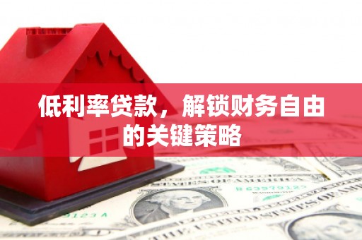 沿河低利率贷款，解锁财务自由的关键策略