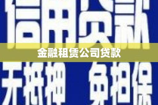 沿河金融租赁公司贷款