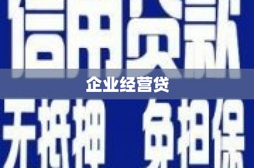 沿河企业经营贷