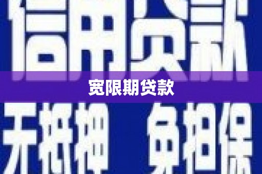 沿河宽限期贷款
