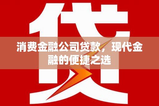沿河消费金融公司贷款，现代金融的便捷之选