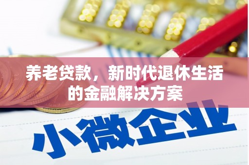 沿河养老贷款，新时代退休生活的金融解决方案