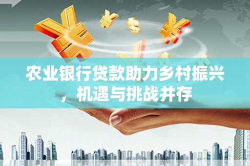 沿河农业银行贷款助力乡村振兴，机遇与挑战并存