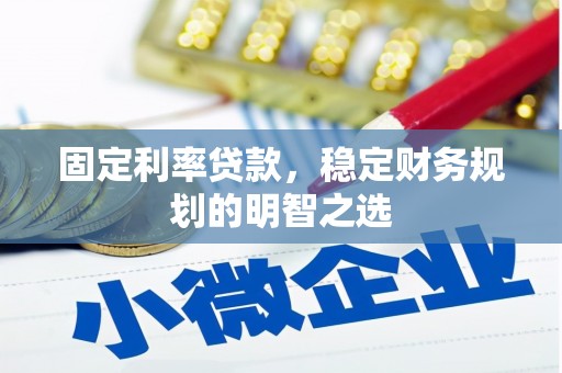 沿河固定利率贷款，稳定财务规划的明智之选