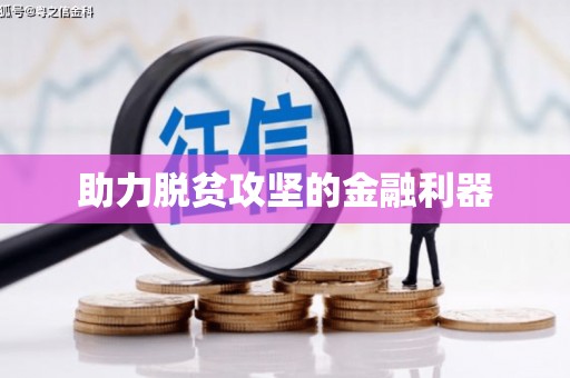 沿河助力脱贫攻坚的金融利器